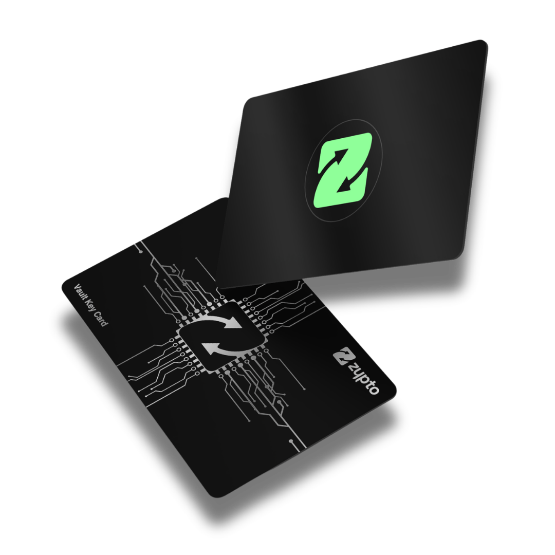 Vault Key Card paired with iPhone over NFC