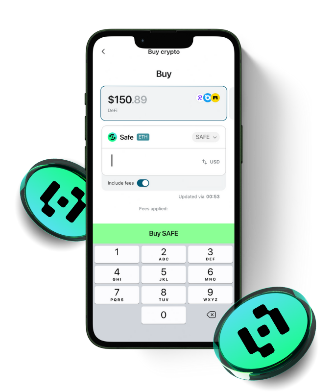 Safe (SAFE) wallet, shown in Zypto App