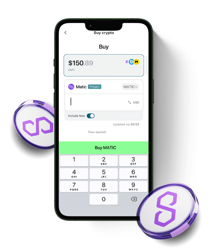 Polygon (POL) wallet, shown in the Zypto App
