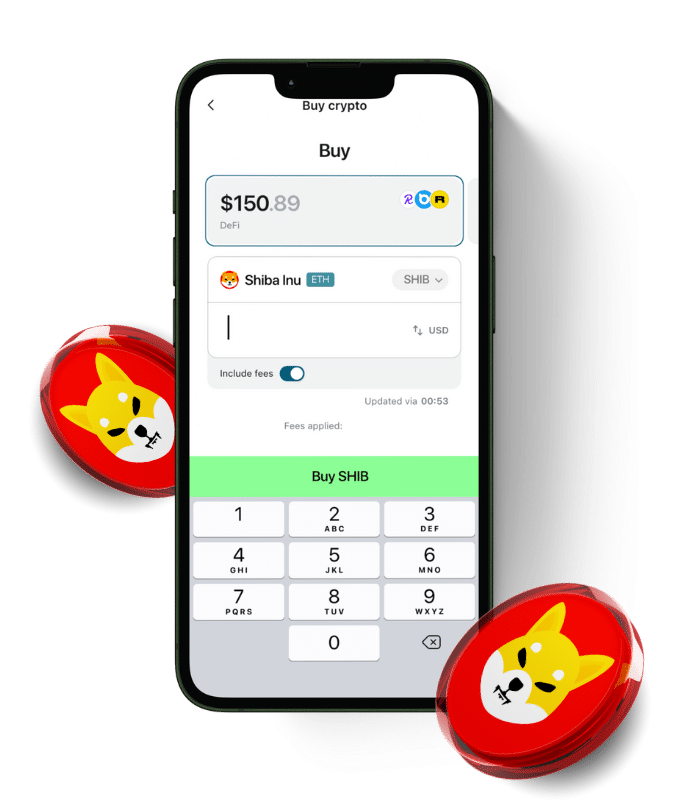 Shiba Inu (SHIB) wallet, shown in the Zypto App