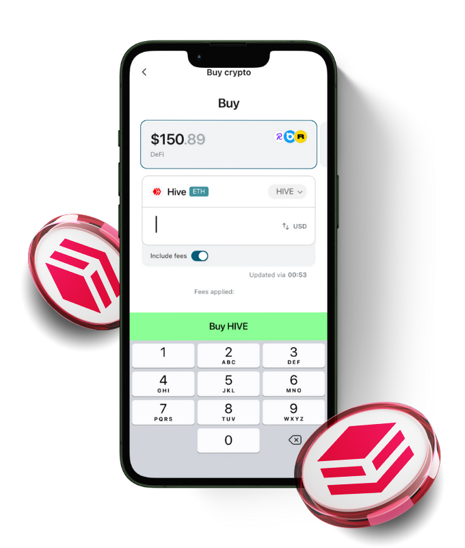 Hive (HIVE) wallet, shown in the Zypto App