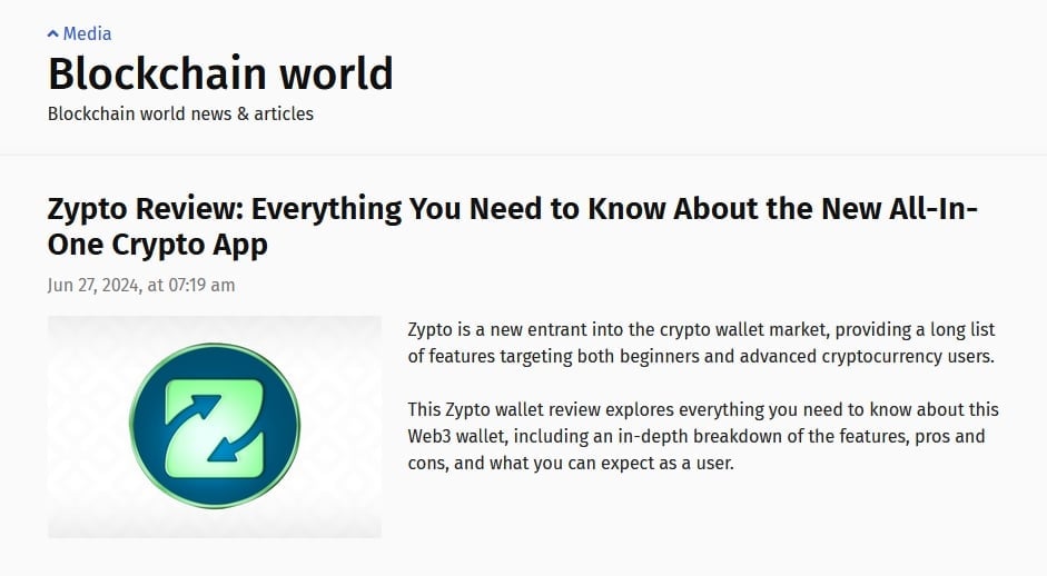Zypto App Review on Cryptwerk