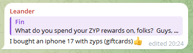 Spending Zypto App ZYP Rewards