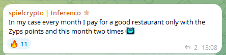 Spending Zypto App ZYP Rewards