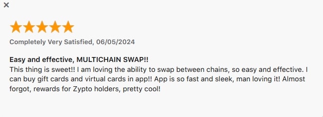 Zypto App 5 Star Review on App Store Zypto App 5 Star Review on App Store