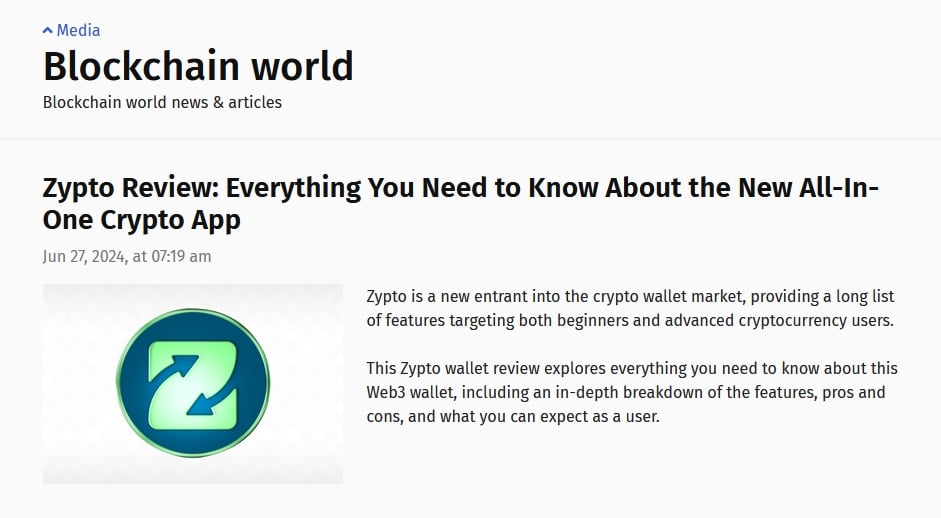 Zypto App Review on Cryptwerk